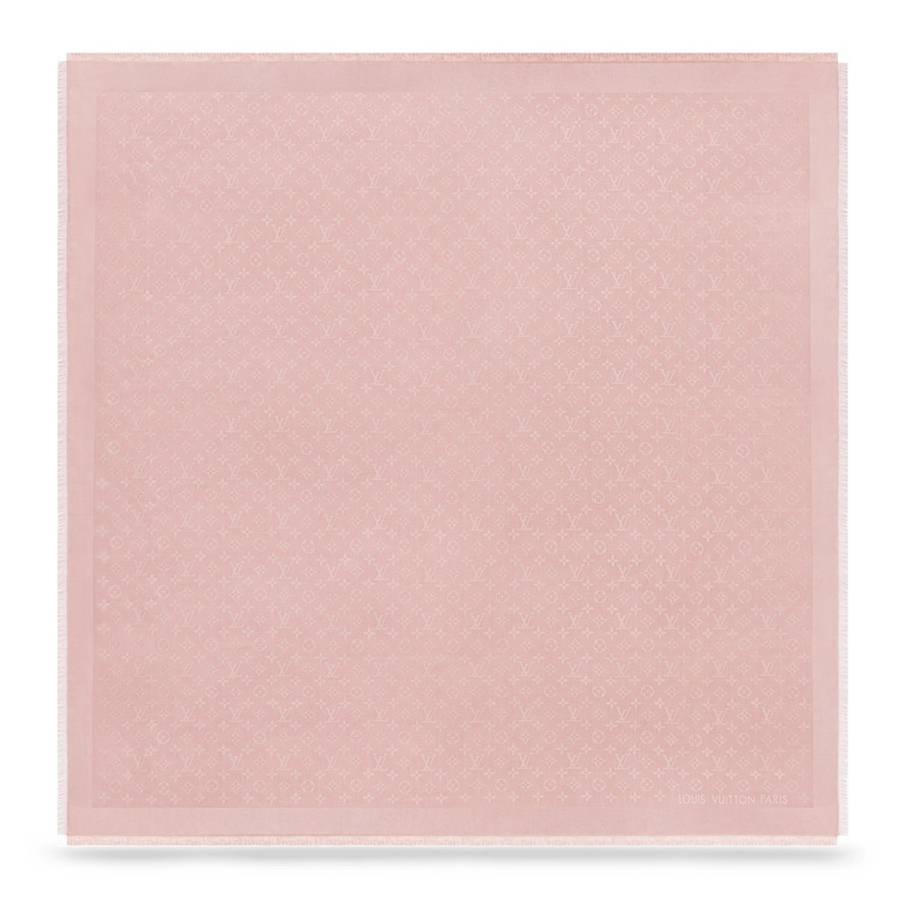 LOUIS VUITTON M70805 Monogram Shine Shawl MSRP $730.00 VELVET ROSE - Picture 4 of 13